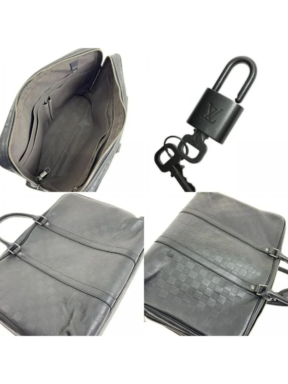 Louis Vuitton Damier Infini Porte Documan Voyage Black Handbag